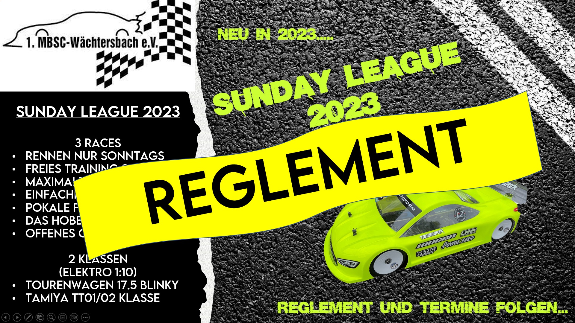 SUNDAY LEAGUE 2023 Reglement