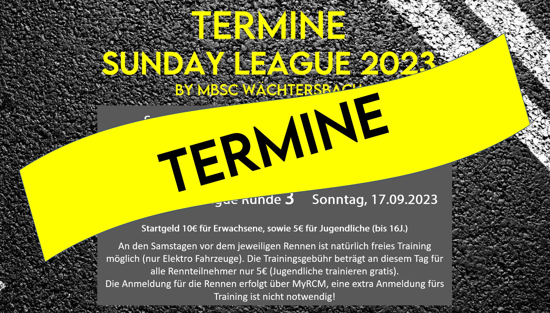 SUNDAY LEAGUE 2023 Termine